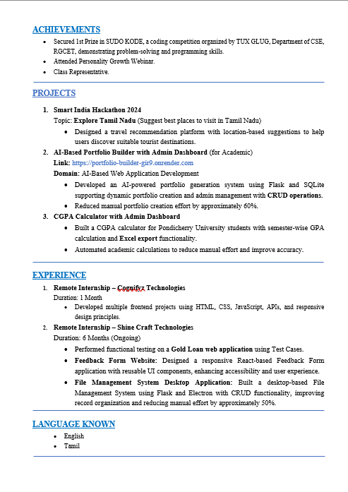 Resume
